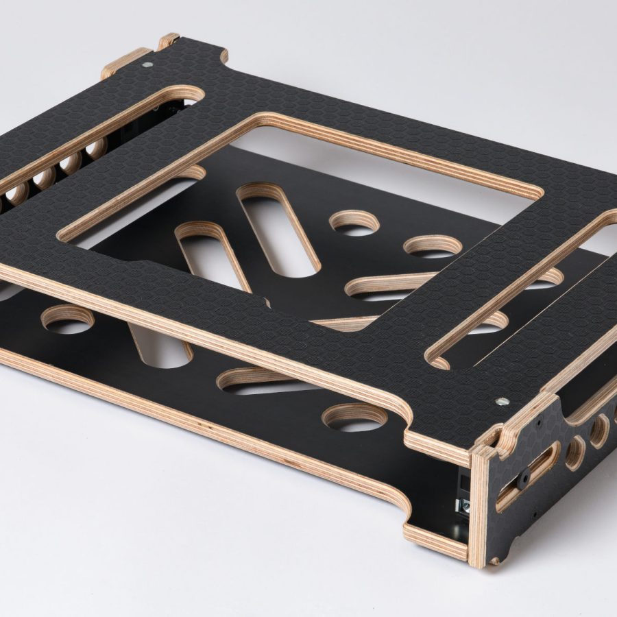 Our 1U Fly Rack available in 400mm depths, made from birch plywood 9mm