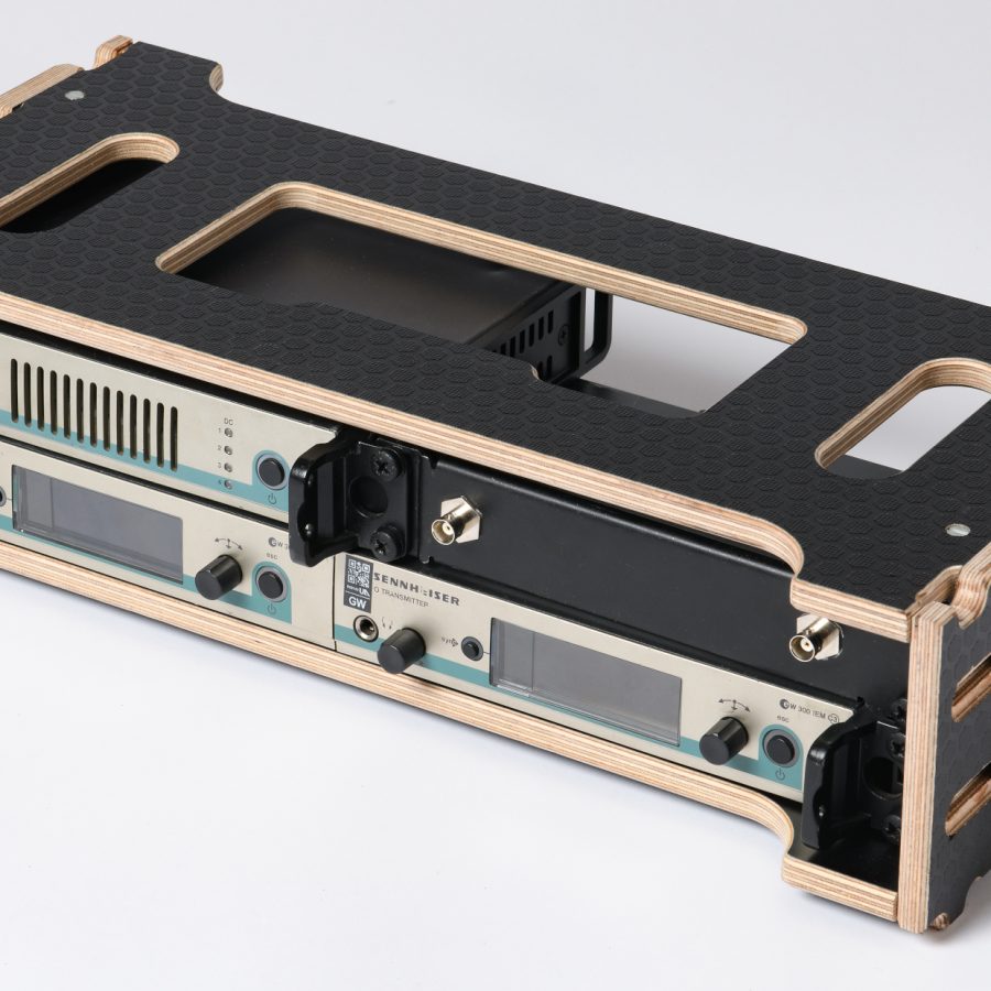 Our 2U Fly Rack available in three different depths, 250/325/400mm, made from birch plywood 9mm