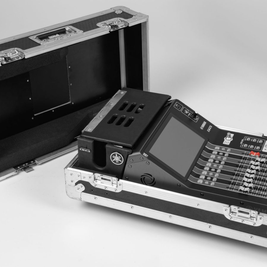 Our secure, high durability touring case to house Yamaha DM3 Mixing Console.
